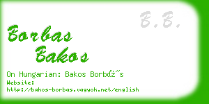borbas bakos business card